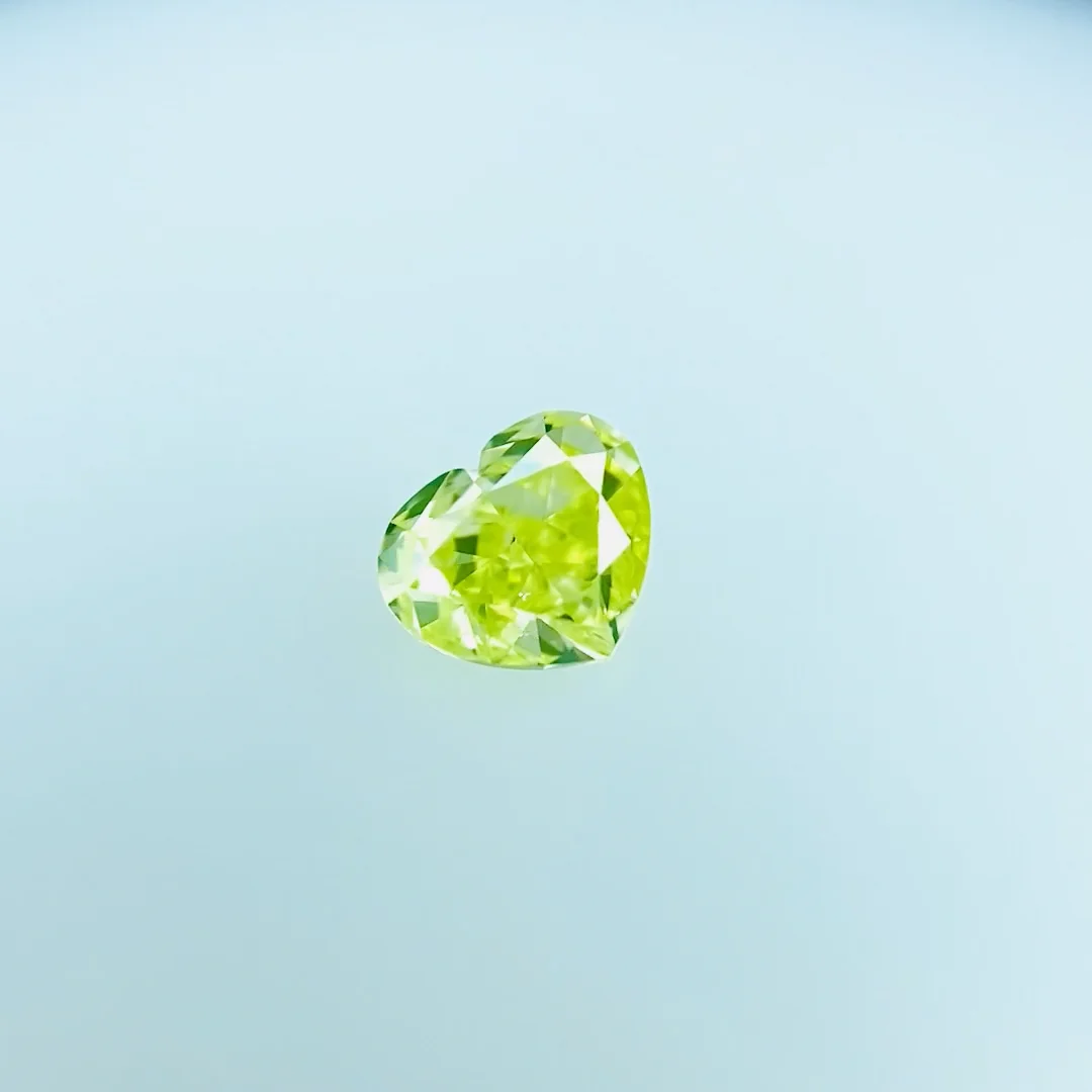 FANCY INTENSE YELLOW GREEN 0.269ct HS/RT2178/CGL