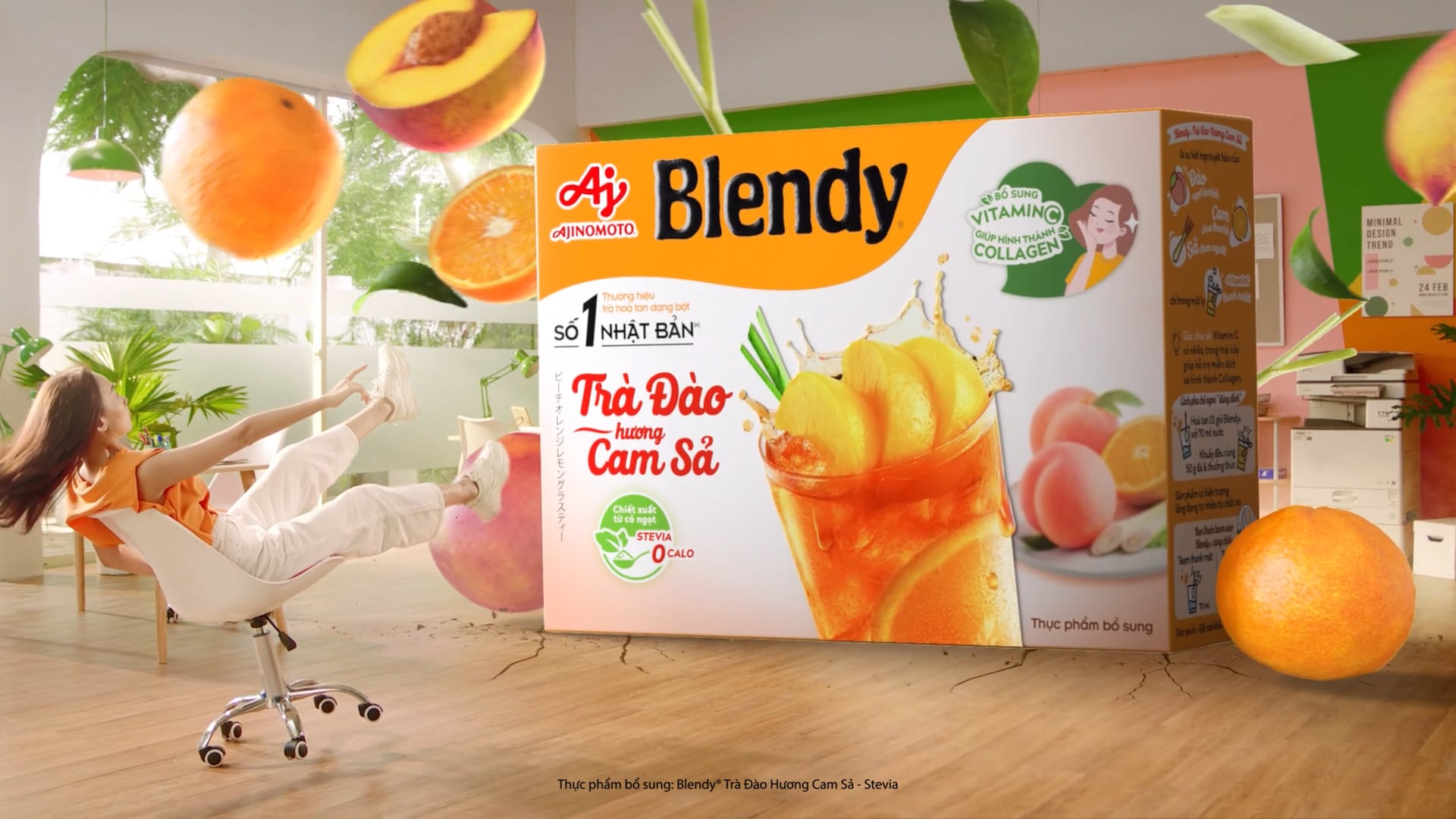 Trà Đào hương Cam Sả Blendy® - VỊ TƯƠI MỚI, ĐỜI MỚI TƯƠI