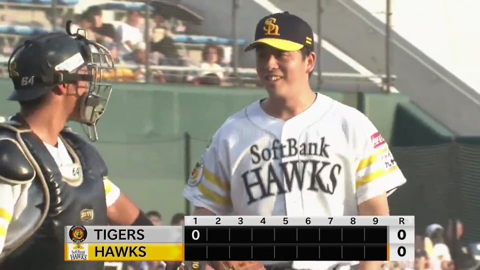 【ファーム】ズバッと決まった!! ホークス・大関友久 3球勝負で見逃し三振!!  2023年8月25日 福岡ソフトバンクホークス 対 阪神タイガース