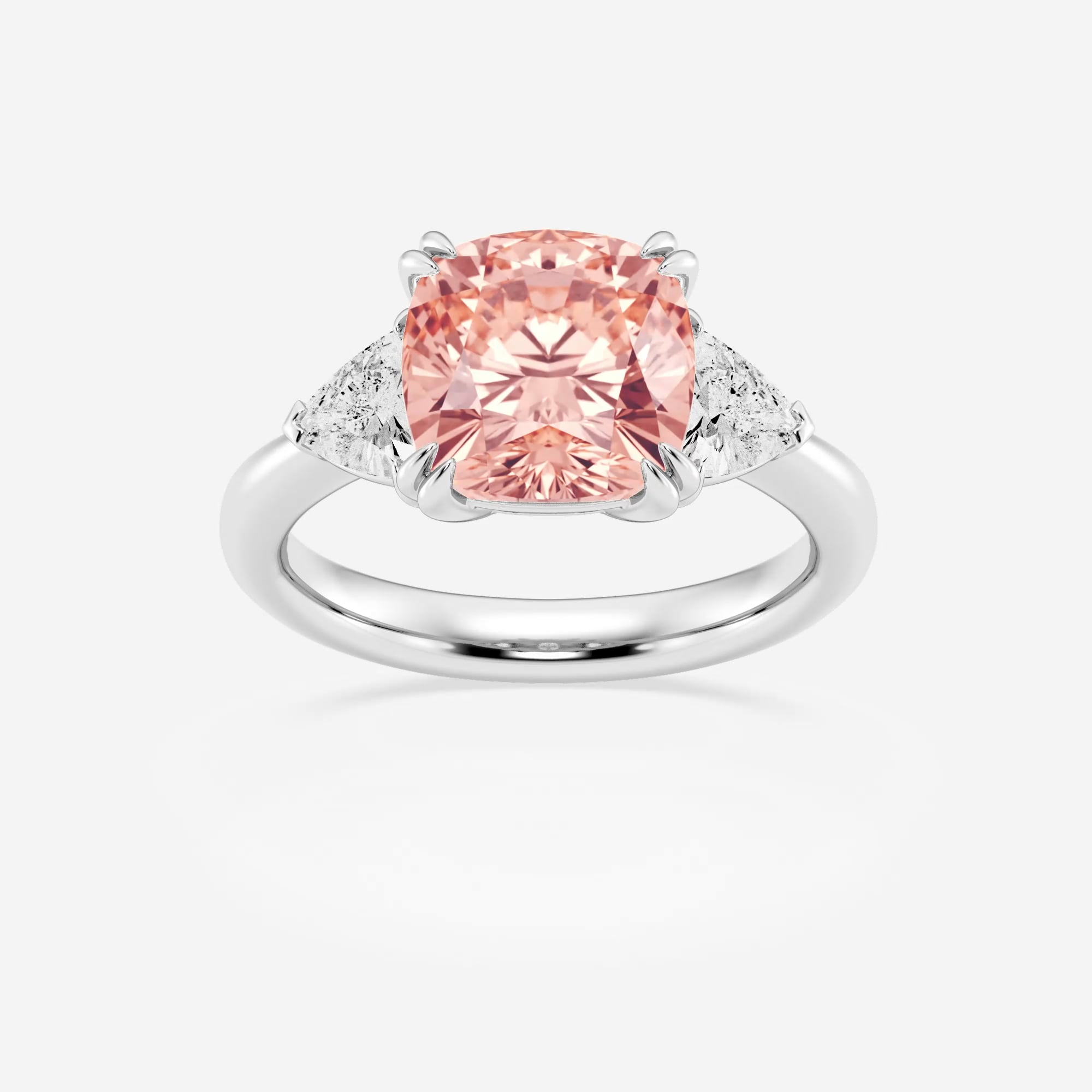 Cushion cut hot sale pink diamond