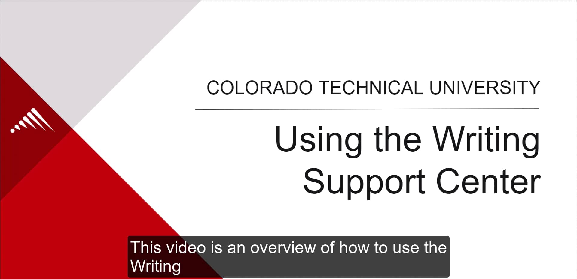 Using the Writing Support Center on Vimeo