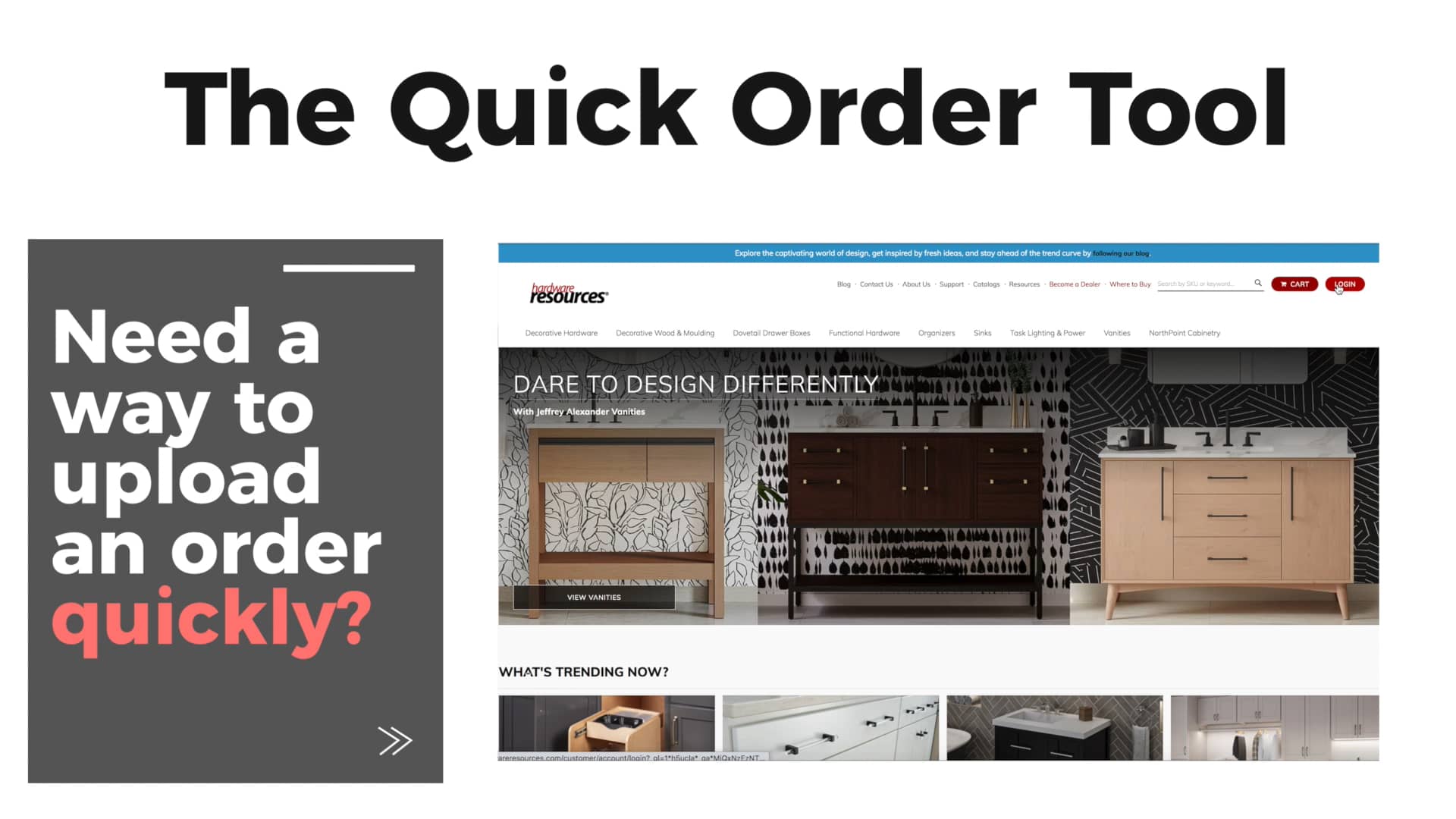Hardware Resources' Quick Order Guide on Vimeo
