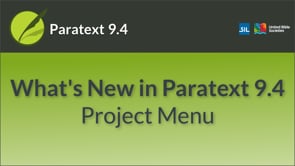 Project Menu | What's New in 9.4