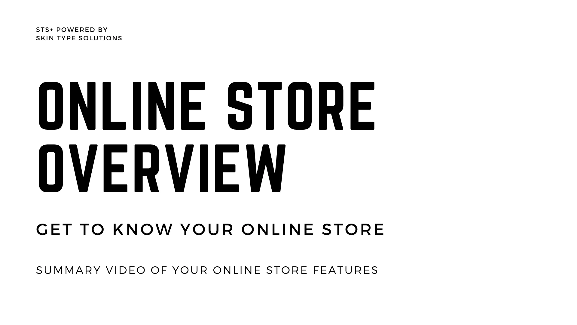 Online Store Overview on Vimeo