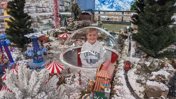 Lemax Christmas Village Display at Trowell Garden Centre (Near