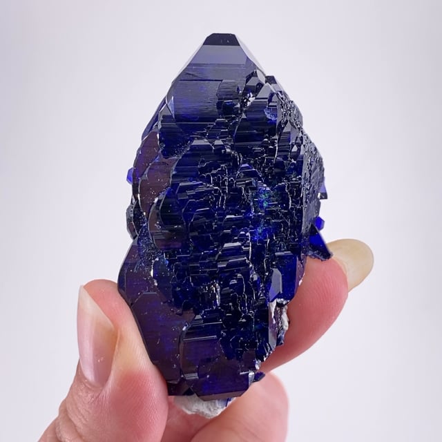 Azurite (excellent crystals) with Dickite