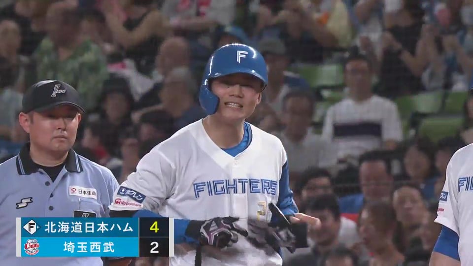 【6回表】貴重な追加点!! ファイターズ・清宮幸太郎 センター前へのタイムリーヒット!!  2023年8月27日 埼玉西武ライオンズ 対 北海道日本ハムファイターズ