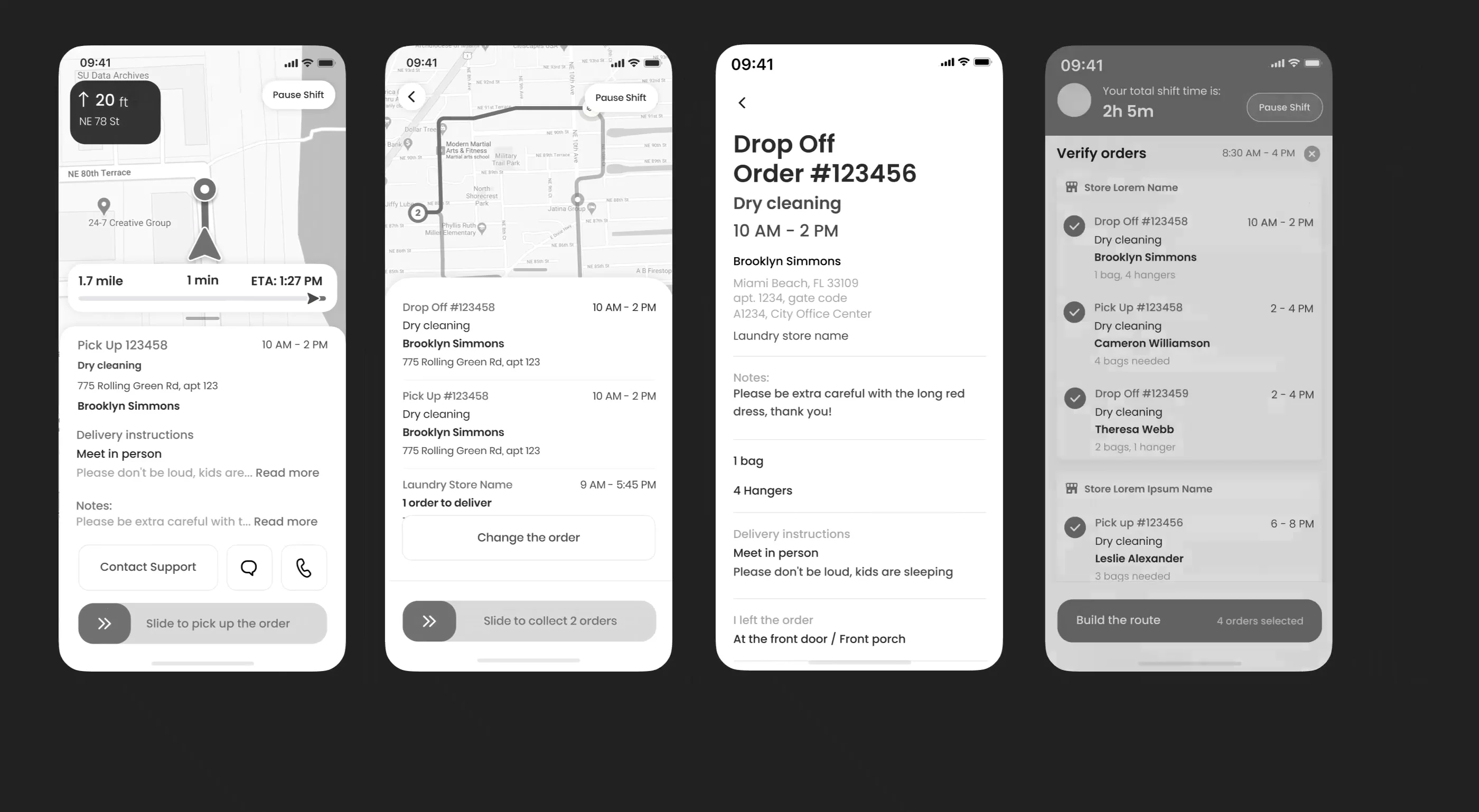 12-driver app wireframes on Vimeo