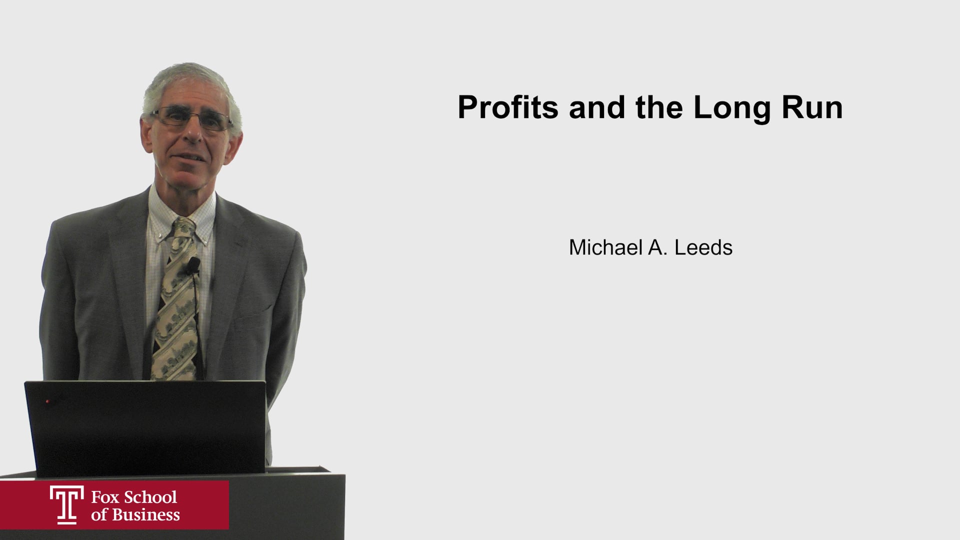 Profits and the Long Run