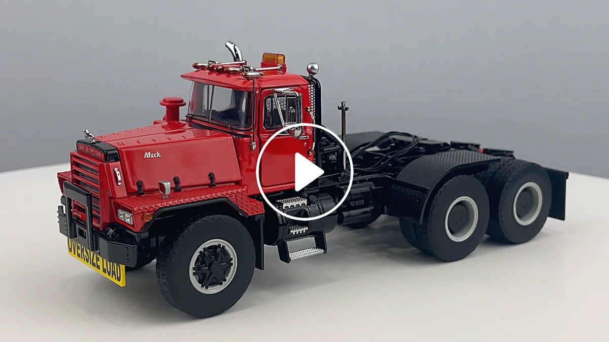 Mack RD800 Tandem Axle Tractor - Red over Black on Vimeo