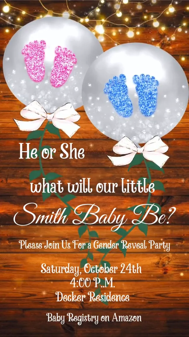 💗💙👶 How to make a GENDER REVEAL VIDEO of the BABY - GENDER REVEAL (FREE  EDITABLE) 