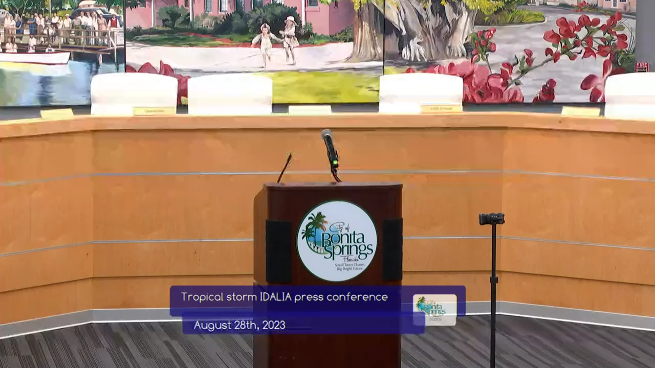 Tropical Storm Idalia Press Conference 8.28.2023 on Vimeo