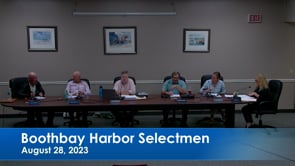 Boothbay Harbor Selectmen Aug 28