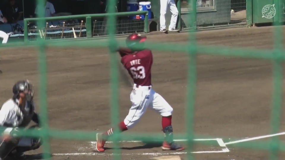 【ファーム】先制の一打!! イーグルス・入江大樹 センターへのタイムリー2ベースヒット!!  2023年8月29日 千葉ロッテマリーンズ 対 東北楽天ゴールデンイーグルス