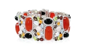 94.95 ct. t.w. Multi-Gemstone Bracelet in Sterling Silver
