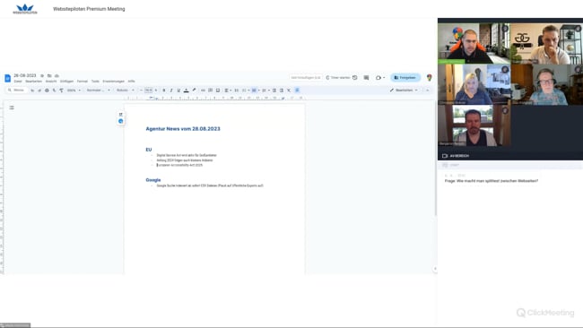 CSV Dateien werden indexiert, Splitttesting, Pagespeed erhöhen, Keyword-Planer, Keyword-Signale & ob man Kampagnen in Google Ads kaputt machen kann mit Michael Klein vom 28.08.23
