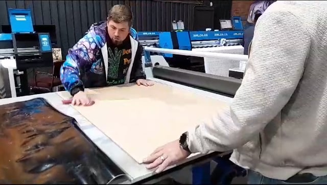 Laminator on Supawood Vinyl Application