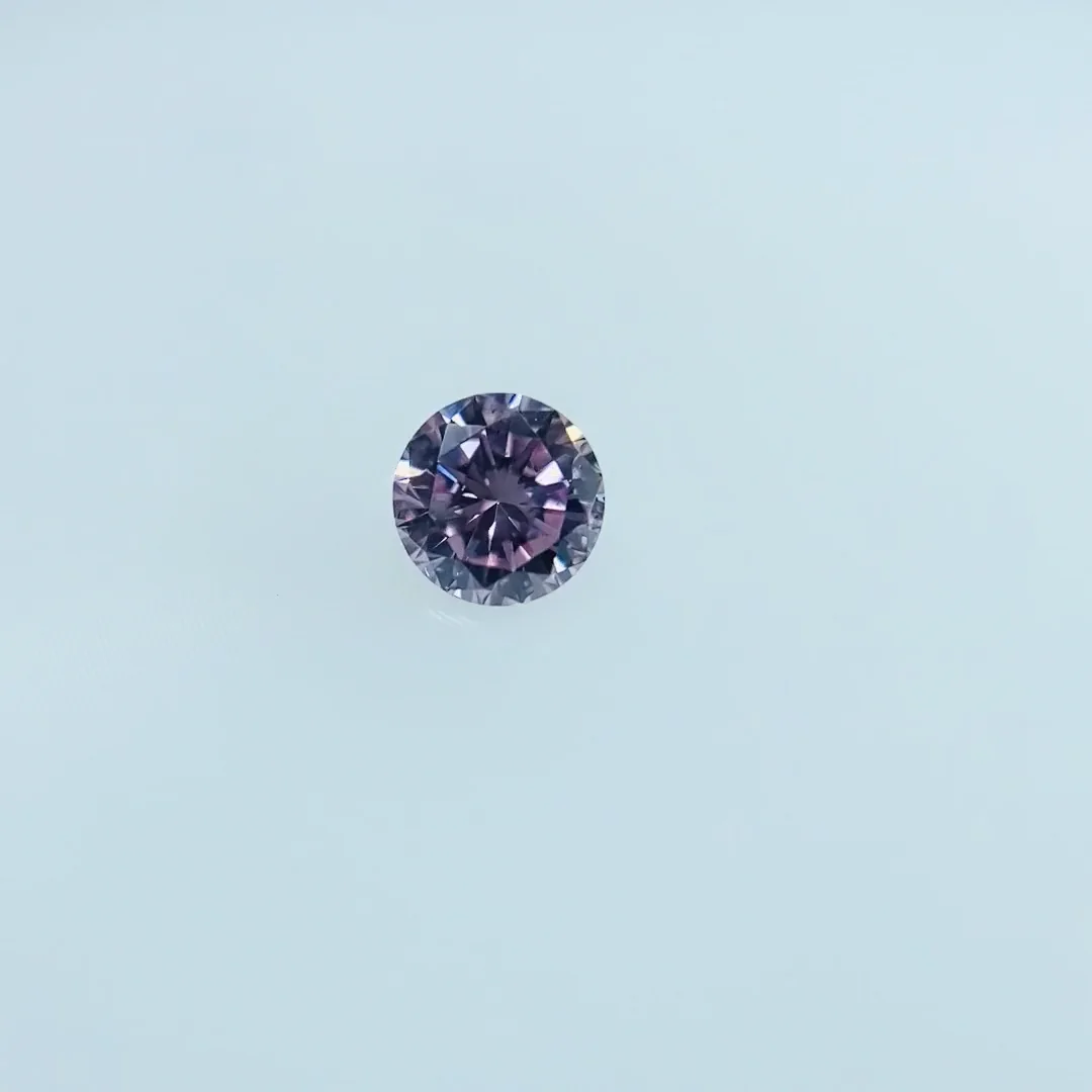 FANCY INTENSE PURPLISH PINK 0.105ct RD/RT2279/CGL