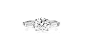 2.50 ct. t.w. Lab-Grown Diamond Three-Stone Ring in 14kt White Gold