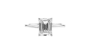 2.00 Carat Emerald-Cut Lab-Grown Diamond Solitaire Ring in 14kt White Gold