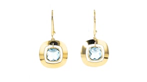 5.00 ct. t.w. Sky Blue Topaz Drop Earrings in 14kt Yellow Gold