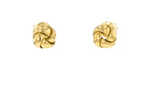 Italian Tri-Colored Sterling Silver Jewelry Set Three Pairs of Love Knot Earrings