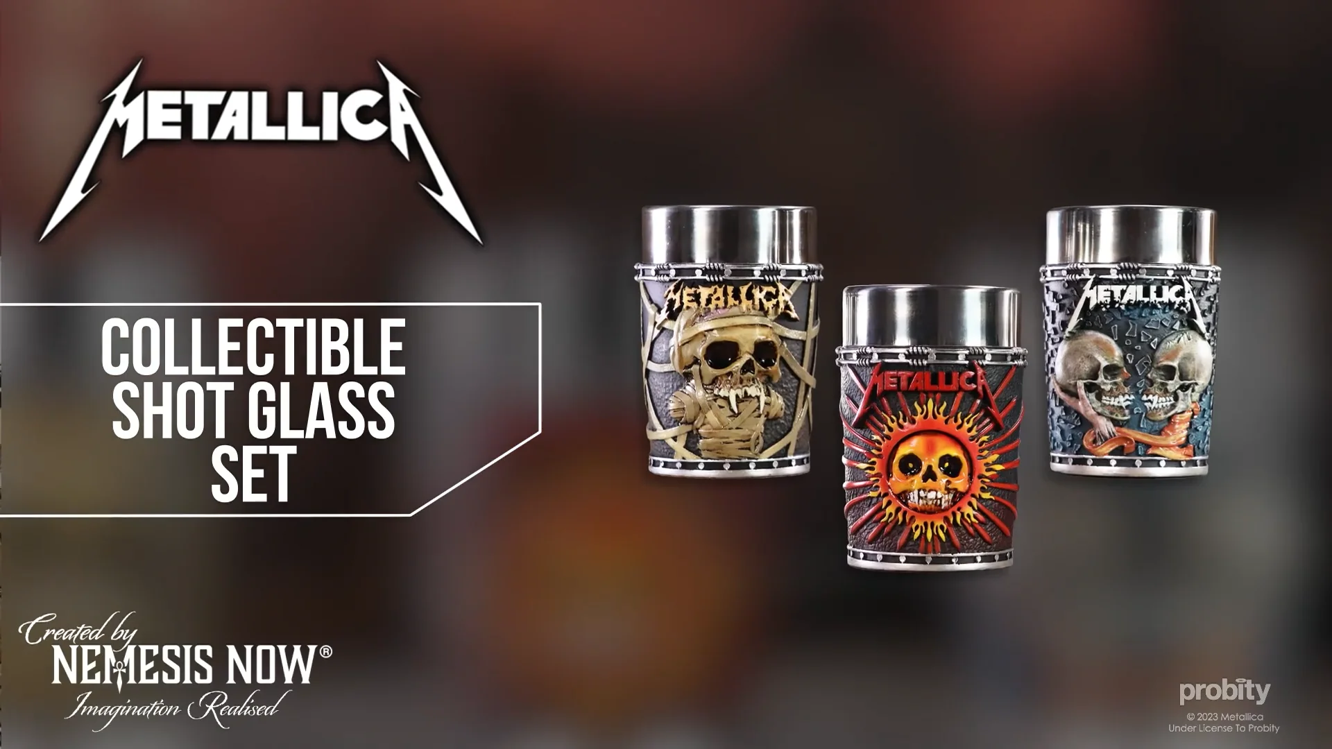 for-collectors-only Metallica - Bicchiere da Birra in Vetro Em all, Misura XL