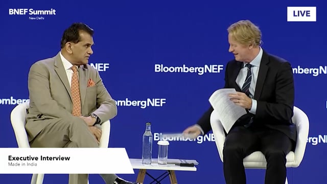 Watch "<h3>Executive Interview: Made in India</h3>
Amitabh Kant, G20 Sherpa, interviewed by Jon Moore, Chief Executive Officer, BloombergNEF"