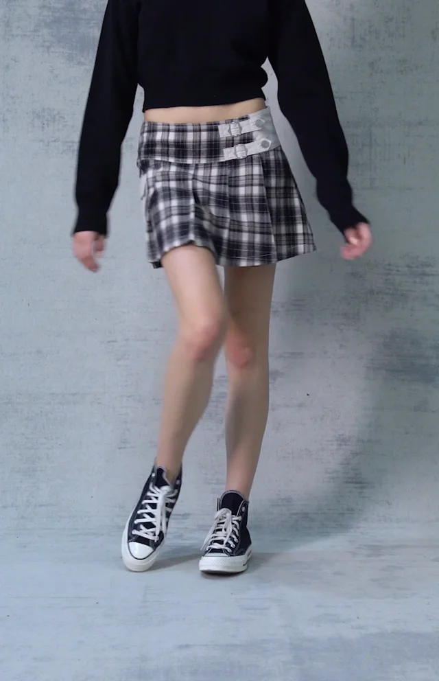 Black and white plaid skirt clearance pacsun