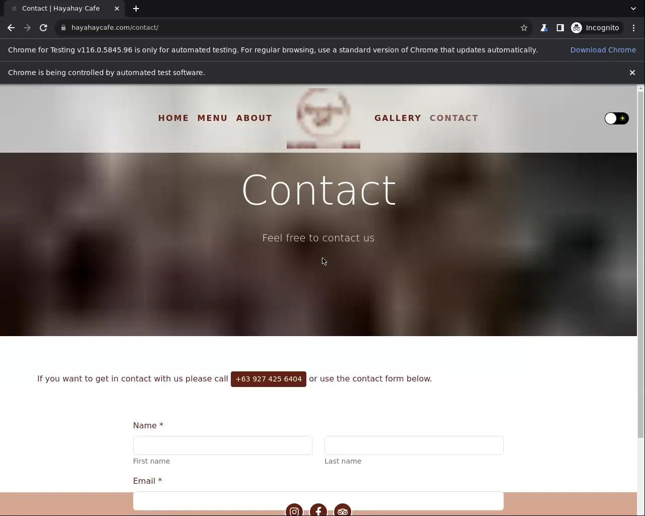 Contact Form on Vimeo