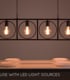 Video Suus Classic Bar Pendant Light - 4xE27 - Black