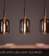 Video Joanet Modern Bar Pendant Light - 3xE27 - Smoke Grey