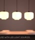 Video Medine Modern Pendant light - 3xE27 - Opal