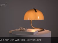Lucide CATO - Lampe de table - Ø 23,5 cm - 1xE27 - Orange
