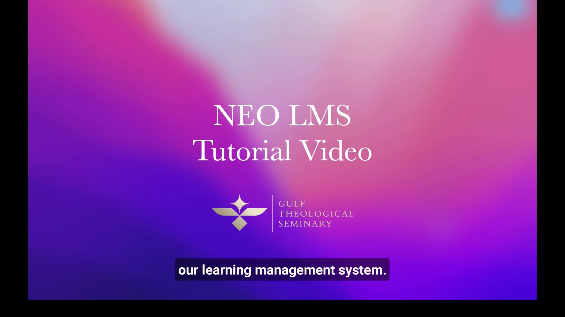 NEO Tutorial Video with Caption on Vimeo