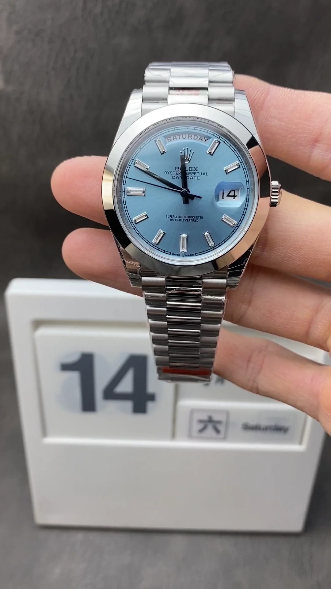 NOOB ロレックスデイデイト40mm 228206 アイスブルー文字盤 NOOB ロレックスデイデイト40mm 228206 アイスブルー文字盤