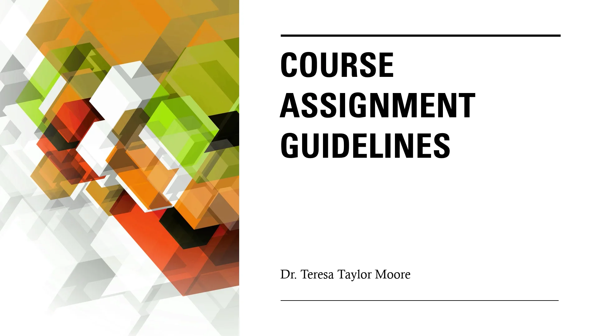 Assignment Guideline - GCU on Vimeo