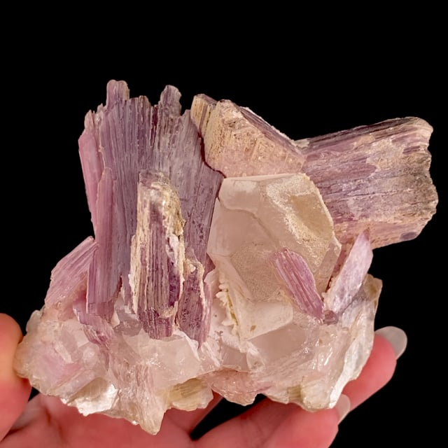 Lepidolite (excellent crystals) with Quartz