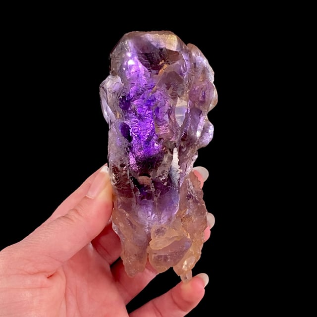 Quartz var: Ametrine (natural bi-color with a RARE ''c'' face)