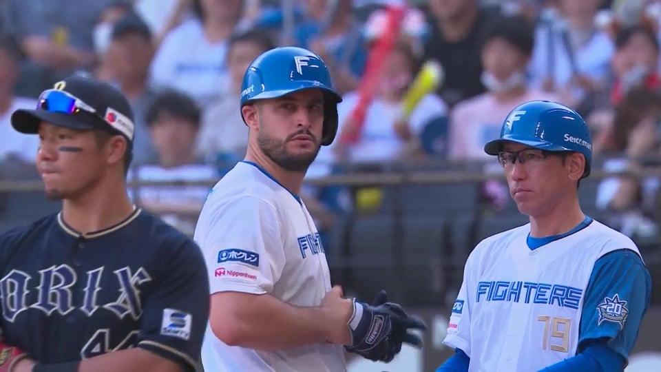 【7回裏】高めの変化球に対応!! ファイターズ・マルティネス タイムリーヒットで反撃開始!!  2023年9月3日 北海道日本ハムファイターズ 対 オリックス・バファローズ