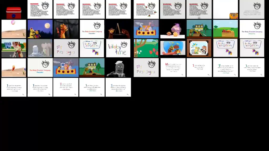 All 45 Baby Einstein Videos At Once (All 28 Baby Einstein Videos + 8 Grow With Me Videos + 9 Discovery Kits)