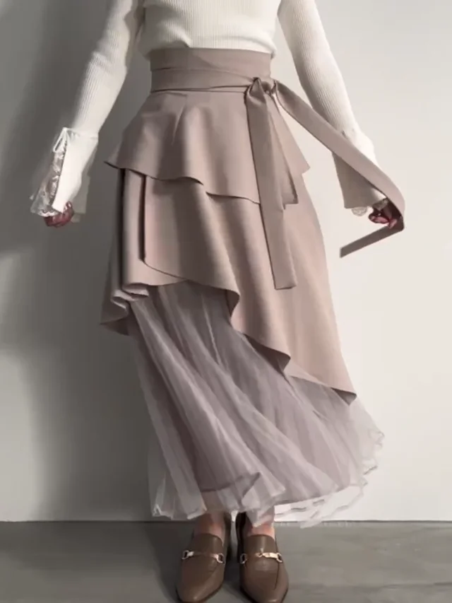 アシメティアードプリーツスカート｜ダズリン（dazzlin）アウトレット  