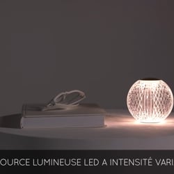 Lampe de table LED Cintra transparente Ø 9 cm 1,5 W LUCIDE