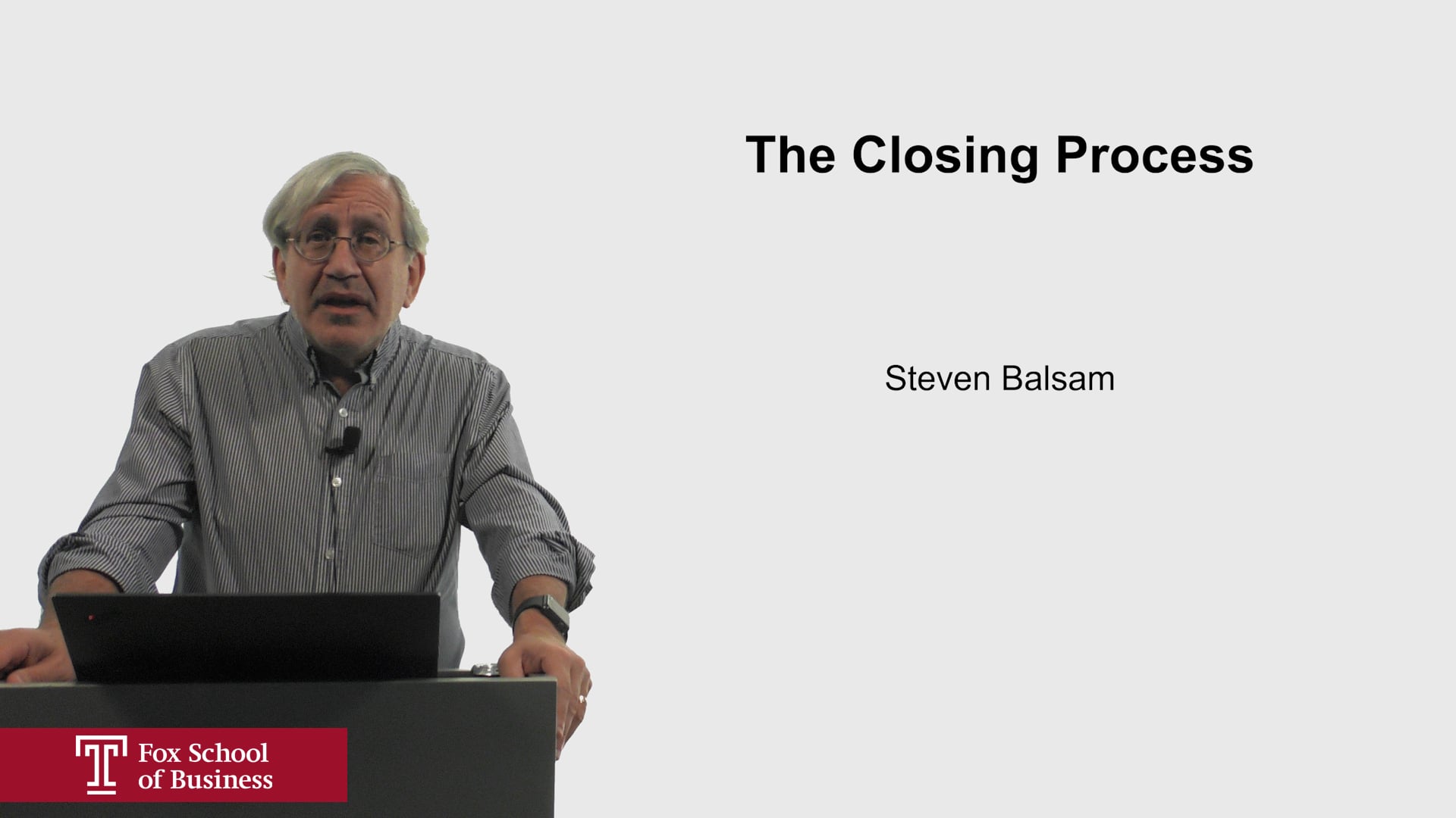 Login to view The Closing Process
