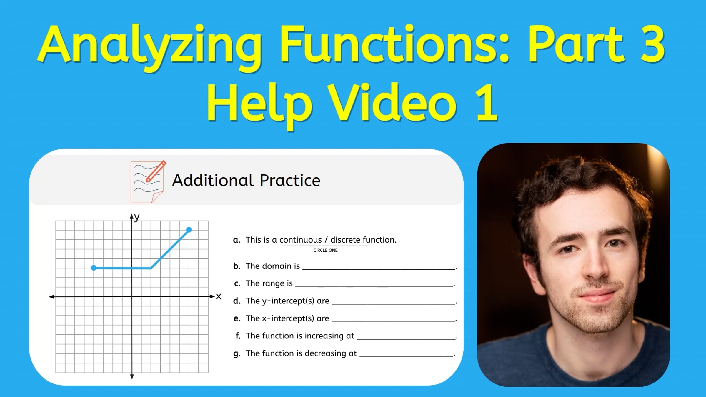Analyzing Functions: Part 3 Help Video 1