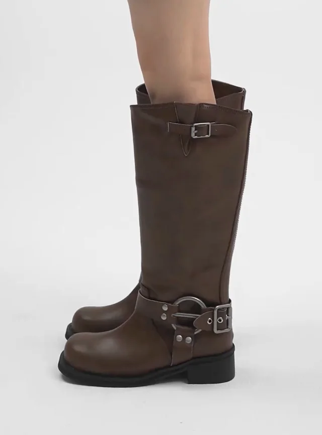 MADE] Cycle Biker Long Boots - BLACKUP