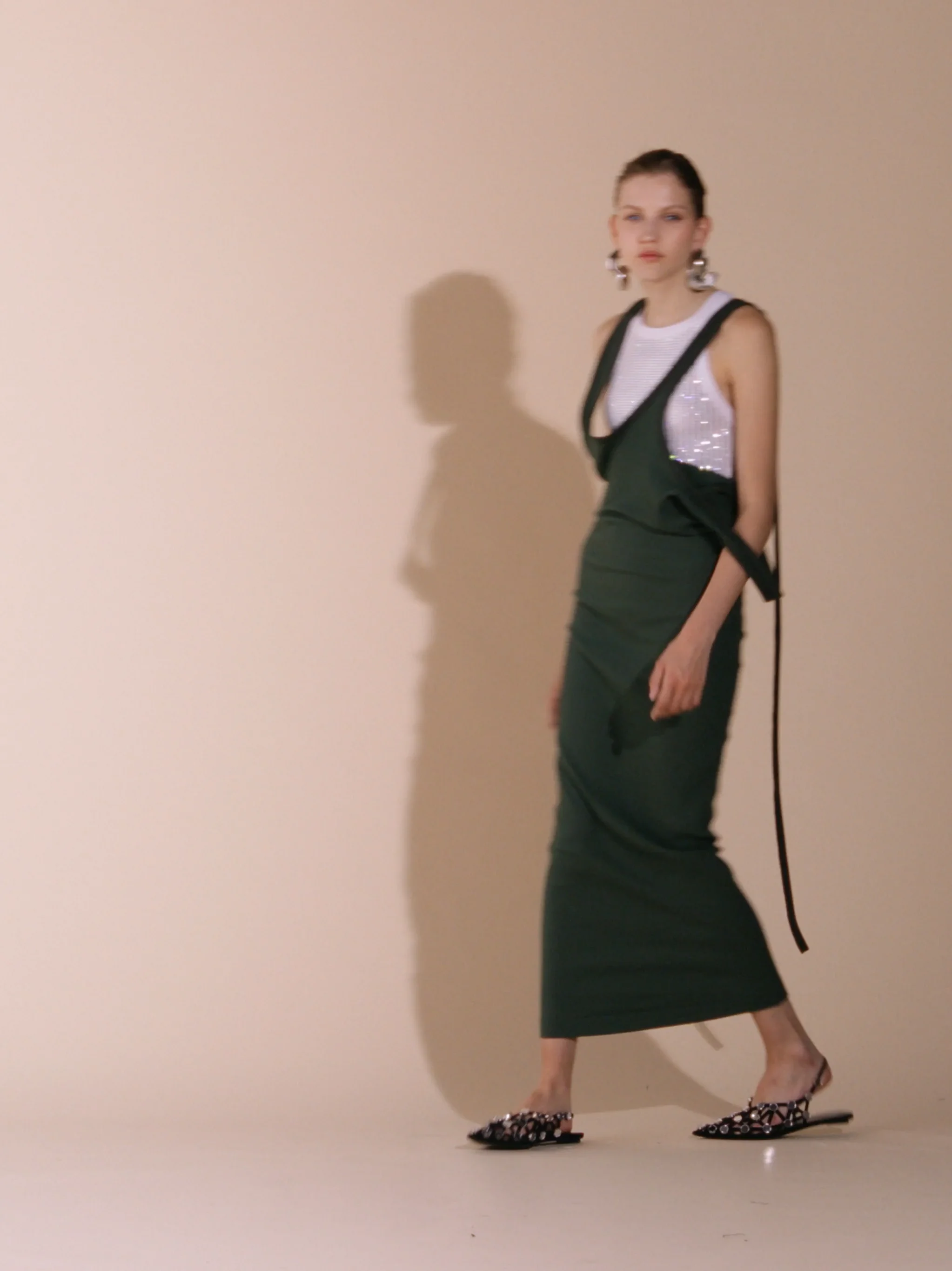 ワンピース THE ATTICO Women Mid Skirts 246WCM125 J043152 GREEN Abito midi ivy green da Donna | THE ATTICO®
