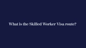 What is the Skilled Worker visa route?