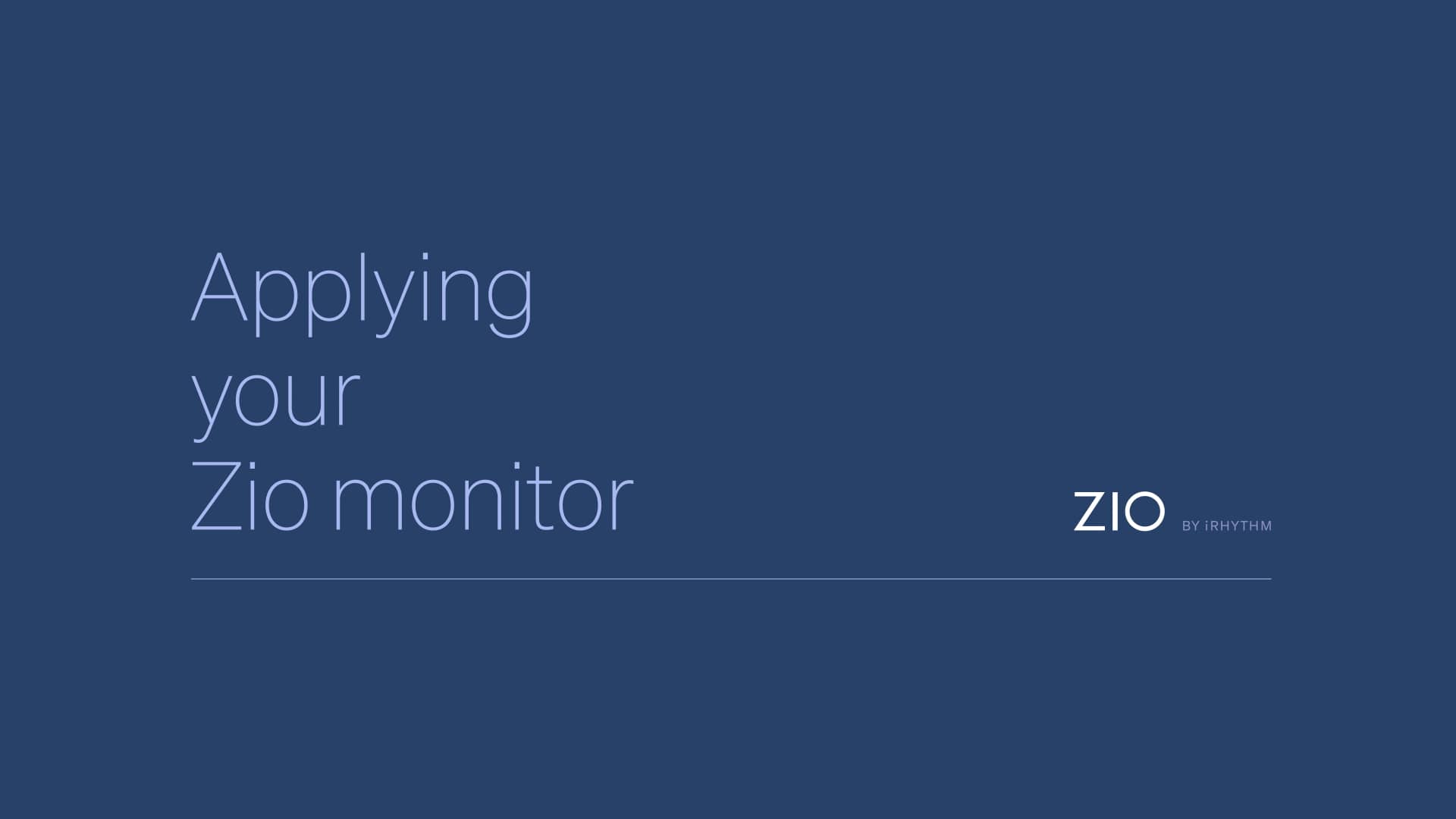 Applying your Zio monitor on Vimeo