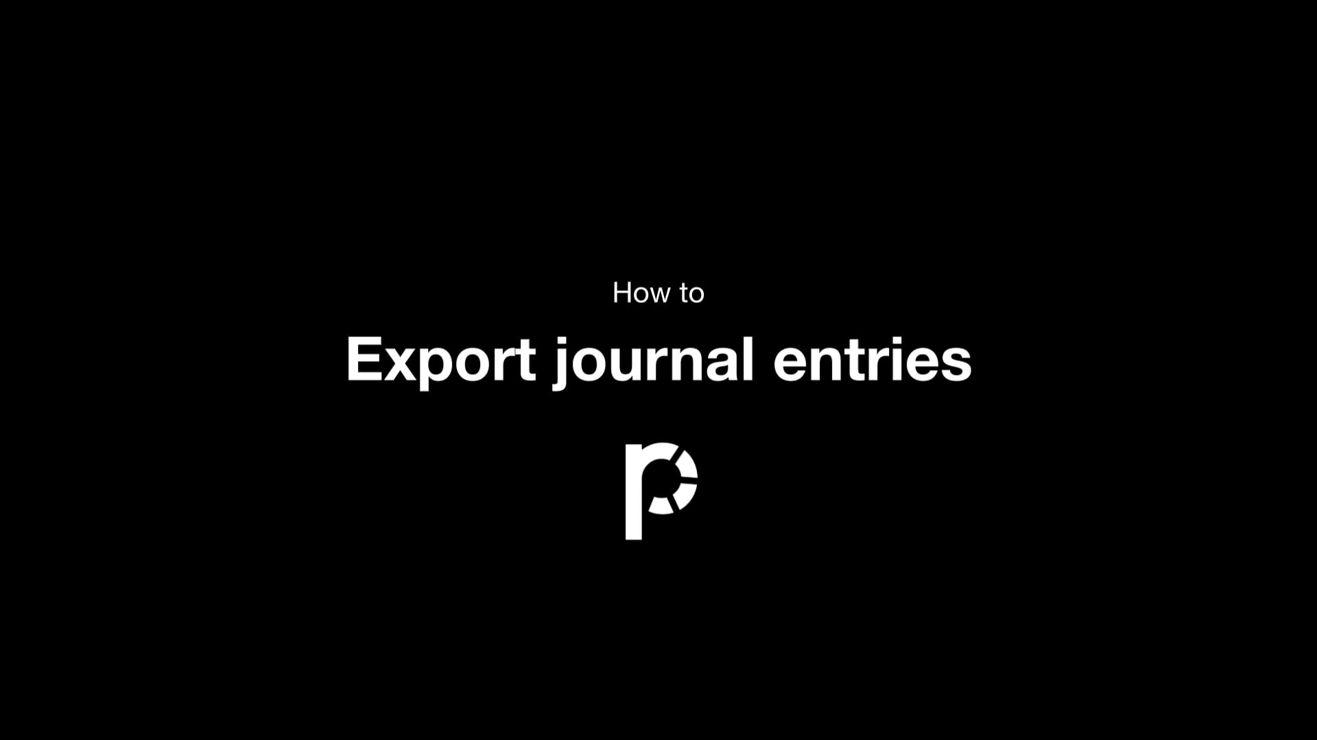 Export journals